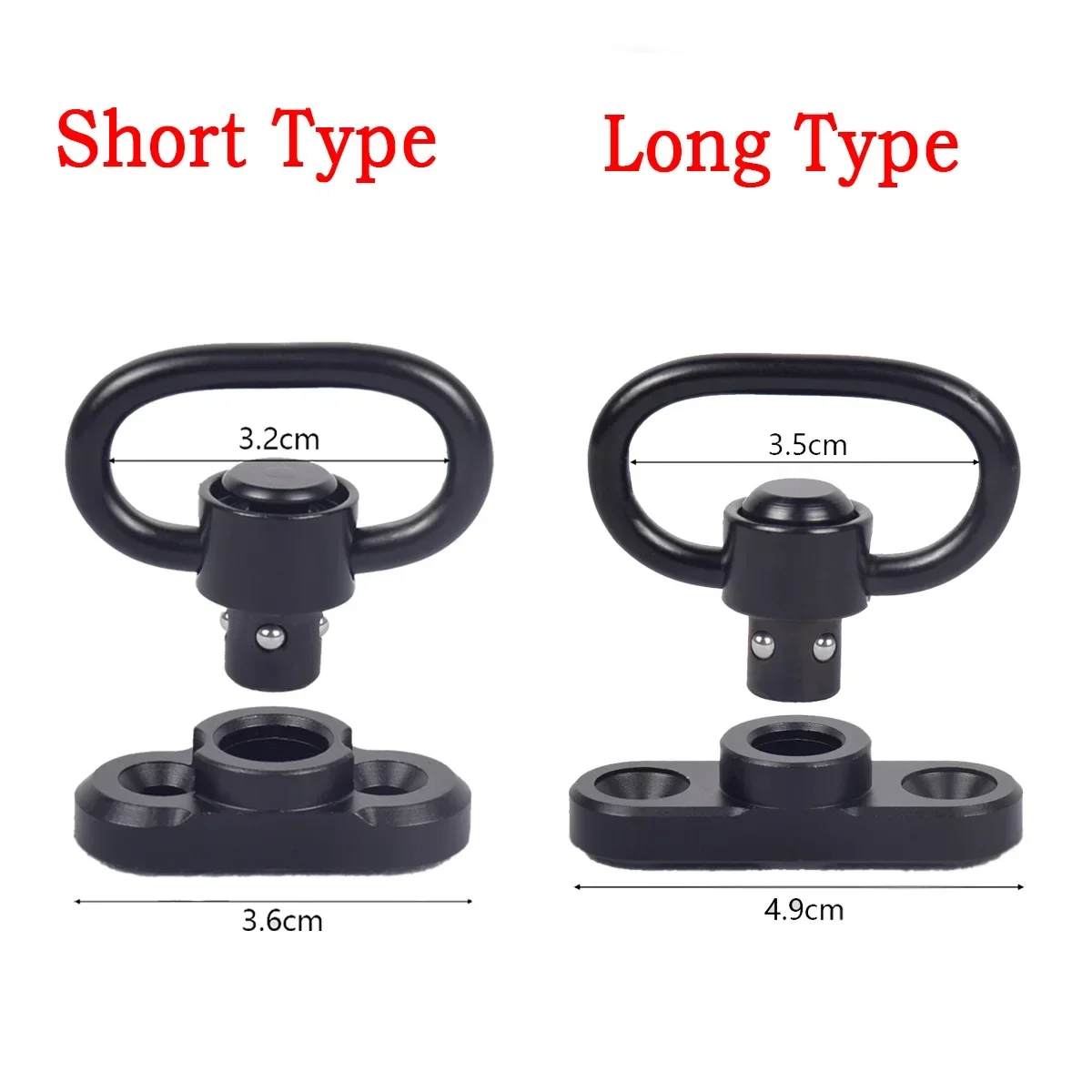 Tactical RSA GBB QD Slings Swivel Ring Mount MLOK Stud Adapter 20mm Rail Airsoft Rifle Hunting Buckle Clip Accessories AR15 AK47