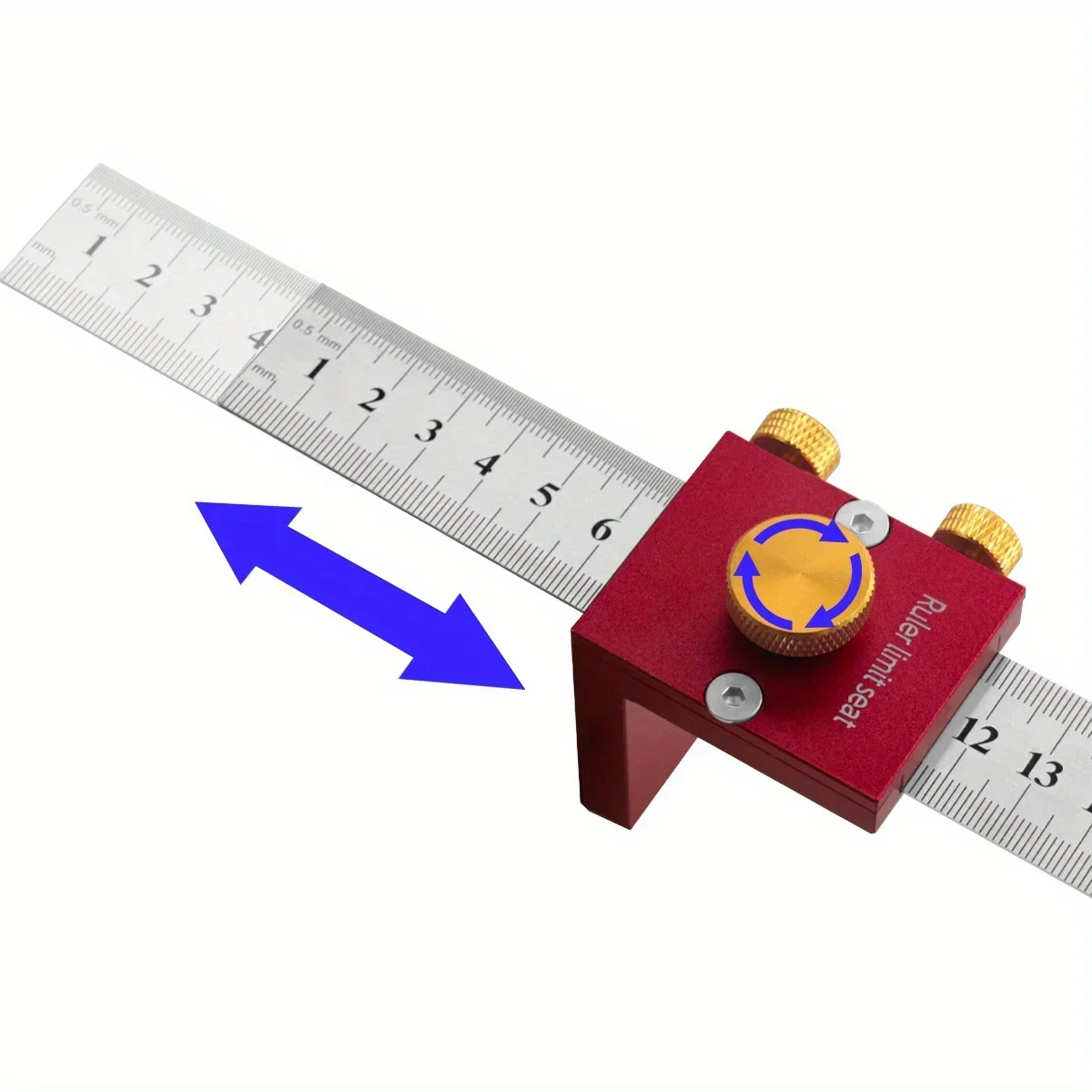 ไม้บรรทัดเหล็ก Scribing ตําแหน่งบล็อก-อลูมิเนียมมุม Scriber Line Marking Gauge,DIY ช่างไม้ Scriber วัด Locator
