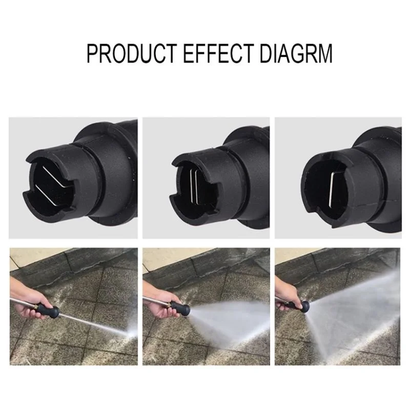 1pc Adjustable High Pressure 0° To Angle Fan-shaped Washer Nozzle Sprayer With 1/4" Quick Plug Connect 3000 PSI Garden Tool Part
