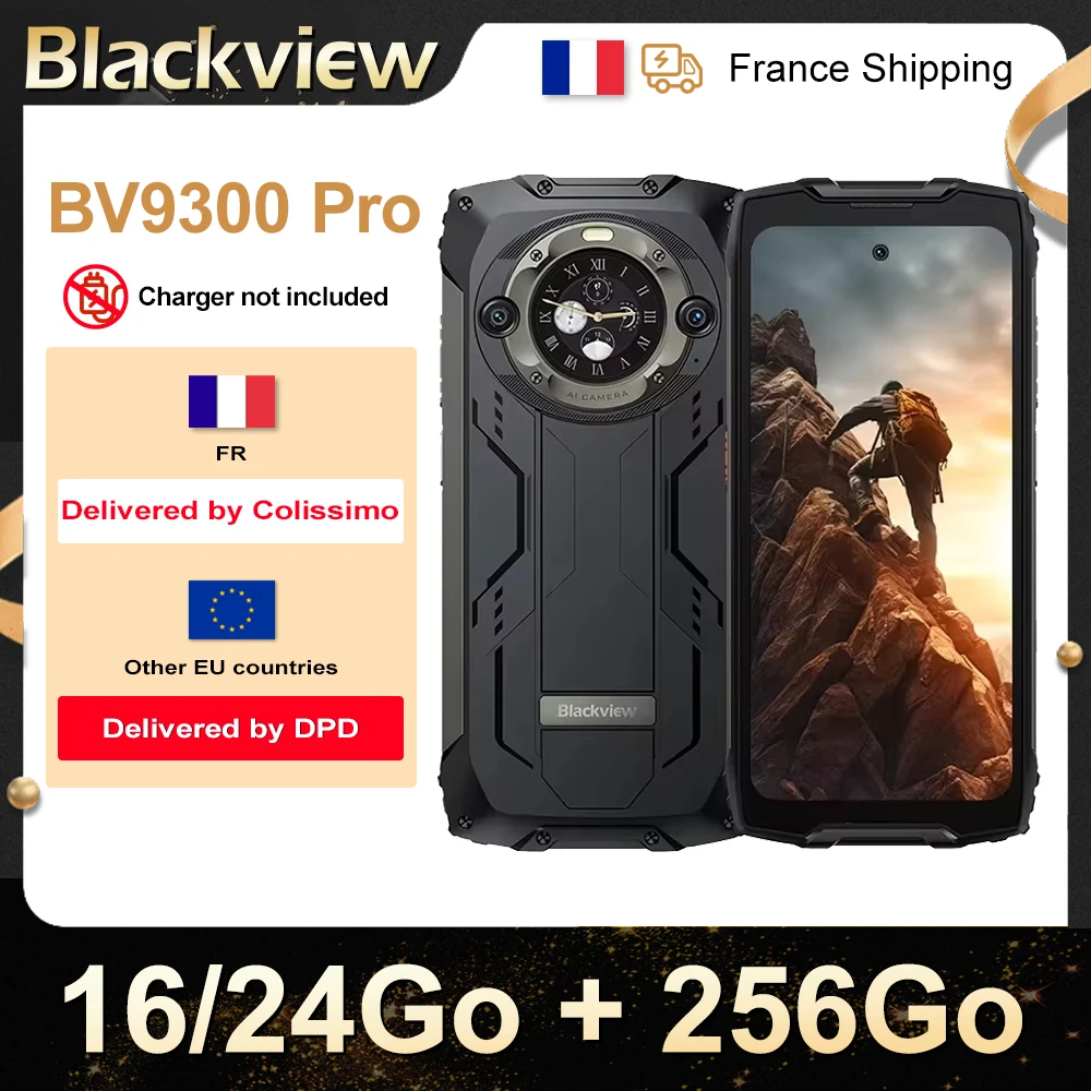 Blackview BV9300 Pro Helio G99 Rugged Phone Android 13 12GB 256GB 6.7 "120Hz Display, 15080mAh con 33W carica 100LM torcia