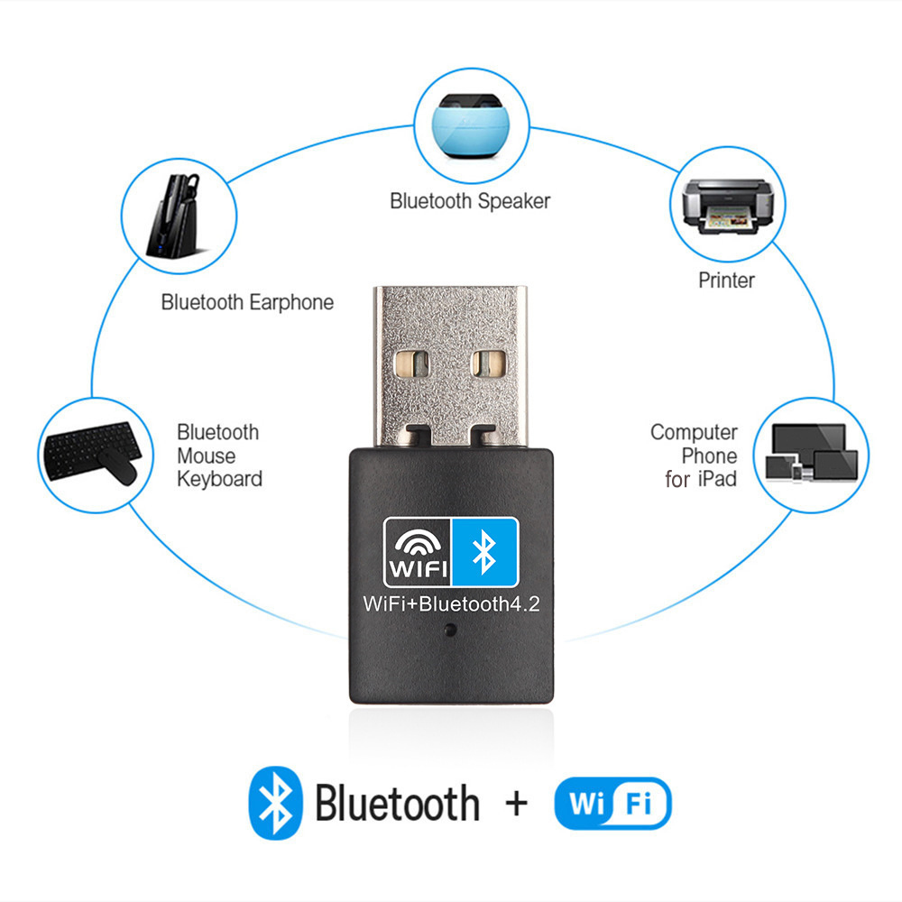 150 Мбит/с USB Wi-Fi Bluetooth-адаптер 2 в 1 Dongle 2,4G USB Wi-Fi Сетевая карта RTL8723 Беспроводной Wlan-приемник для ноутбука ПК Настольный компьютер