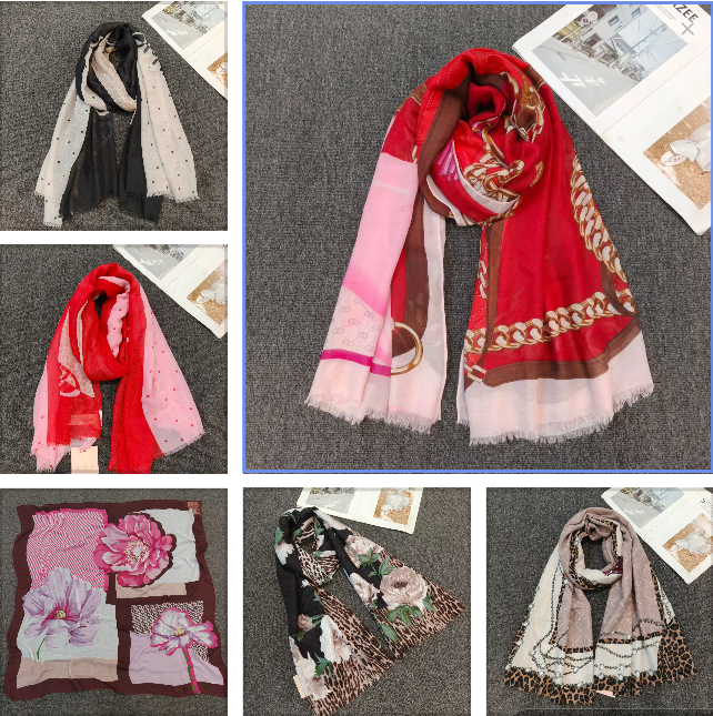 Autumn and winter light luxury, versatile and elegant gift printed shawls and scarves for foreign trade