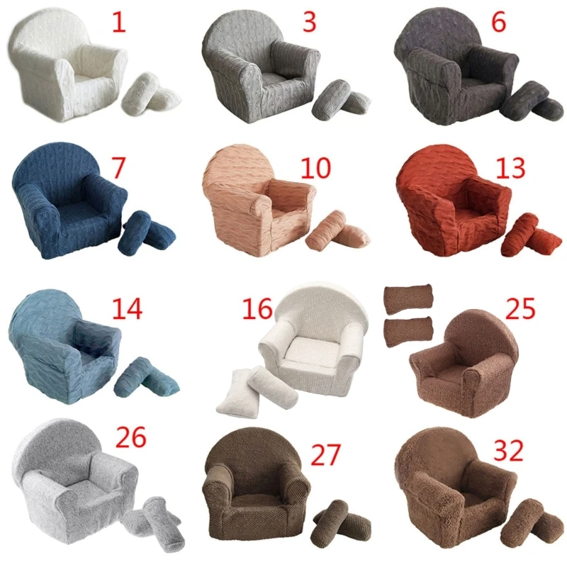 Ghế sofa mini cho trẻ sơ sinh màu trơn Chụp ảnh Sofa cho ghế Ghế chụp ảnh di động