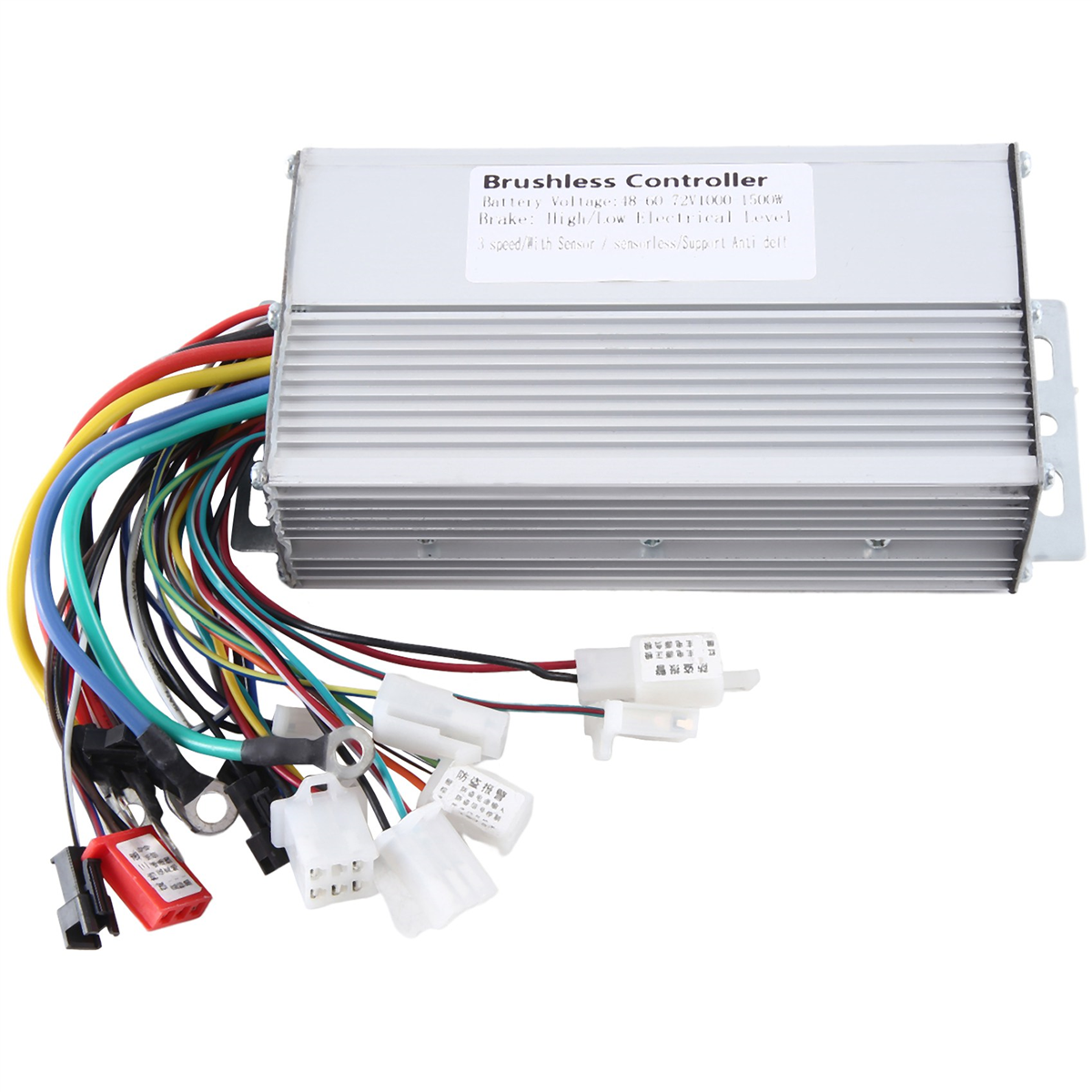 Newest 48V 60V 64V 72V 1000W 1500W Electric Controller 12 Tube Dual Mode E-Bike Brushless Controller Speed Motor