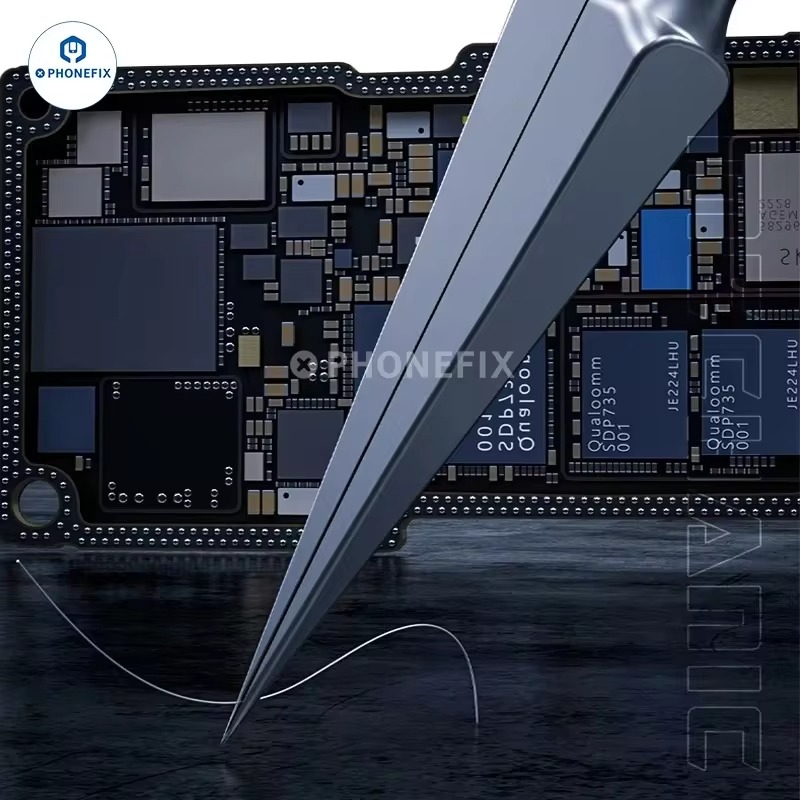 MECHANIC KA-11 High Hardness Stainless Steel Micrometer Tip Tweezers Non-magnetic Precise Fly Wire Phone Electronic Repair Tool