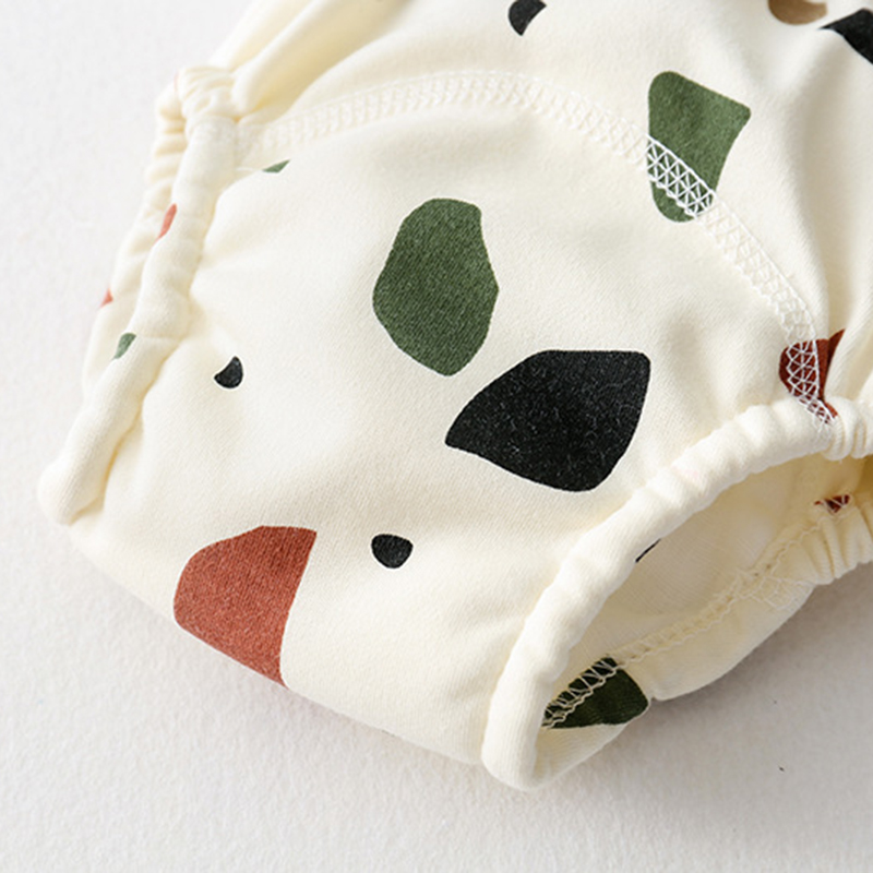 Baby-Trainingshose, Baby-Unterwäsche, waschbar, niedliches Muster, atmungsaktive Windelhose, Sommer-Babywindeln, Baumwolle, Lernhose