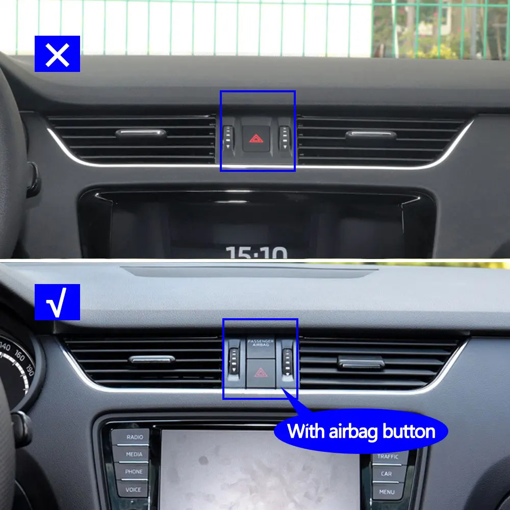 For Skoda Octavia 3 A7 5E MK3 Dashboard Front Rear AC Vent Grille Outlet Assembly 2015-2021 5E0820951CZLL,5E0819702,5ED819203