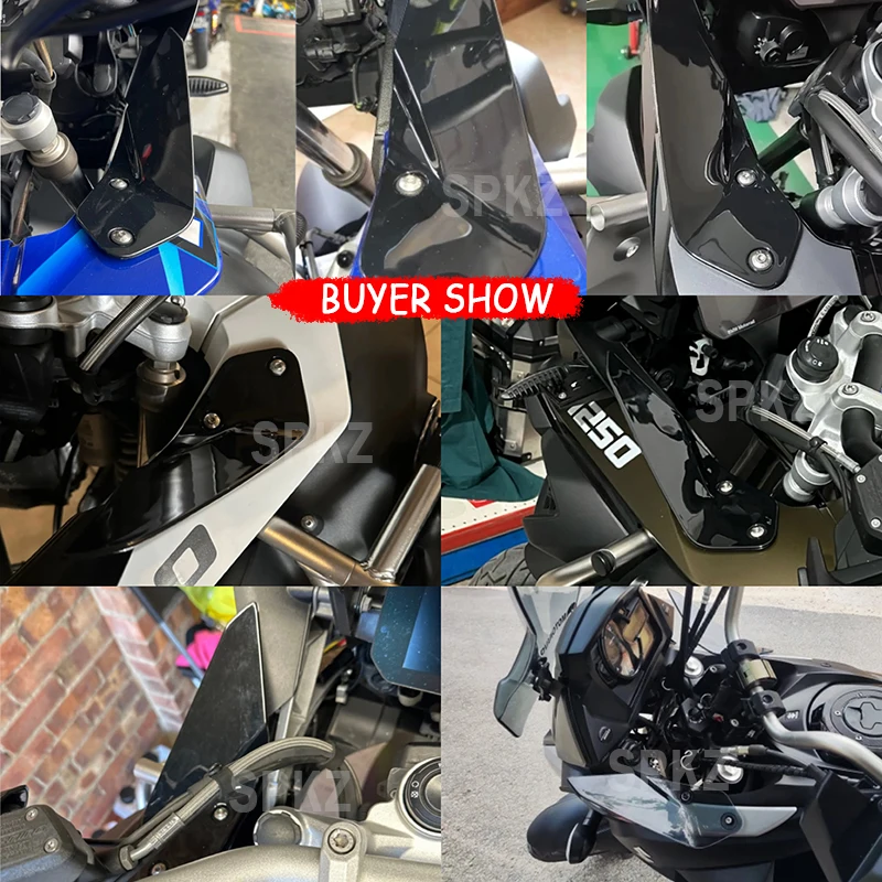FOR BMW R1250GS ADV R 1250 GS Adventure GSA 2019-2023 Windshield Windscreen Side Panel Deflector Airflow Hand Shield Protector