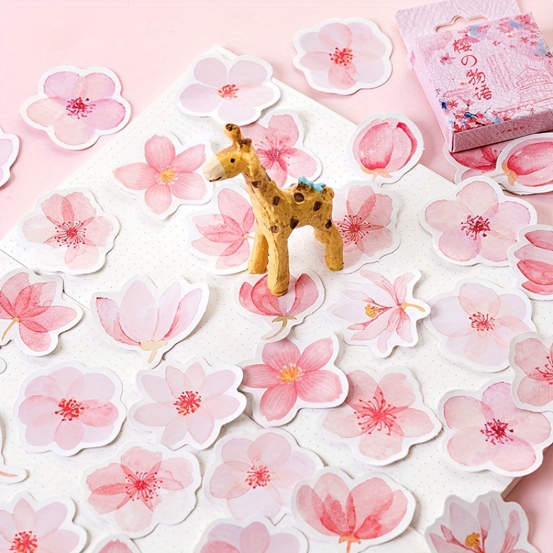 Mohamm ญี่ปุ่น Cherry Blossoms Planner ดอกไม้ไดอารี่ Deco กระดาษขนาดเล็ก Kawaii สติกเกอร์เครื่องเขียน Scrapbooking Journal
