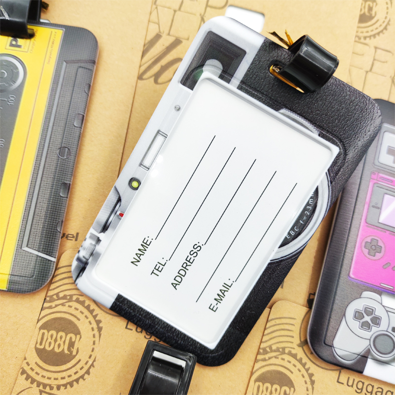 Klebeband Kamera Gepäckanhänger Männer Reisegepäckanhänger Jungen Koffer ID Adresshalter Gepäck Boarding Tragbarer Koffer Ticket