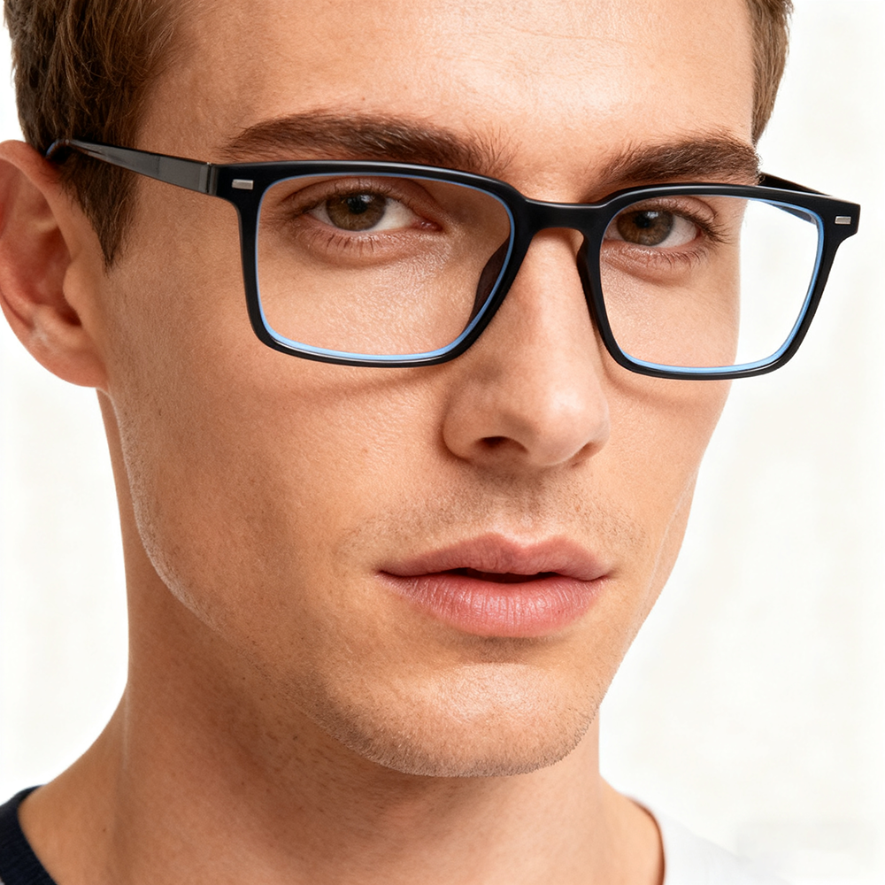 VIVIBEE квадратные синие светоблокирующие мужские очки игровые TR90 матовые черные антилучевые очки компьютерные прозрачные модные очки