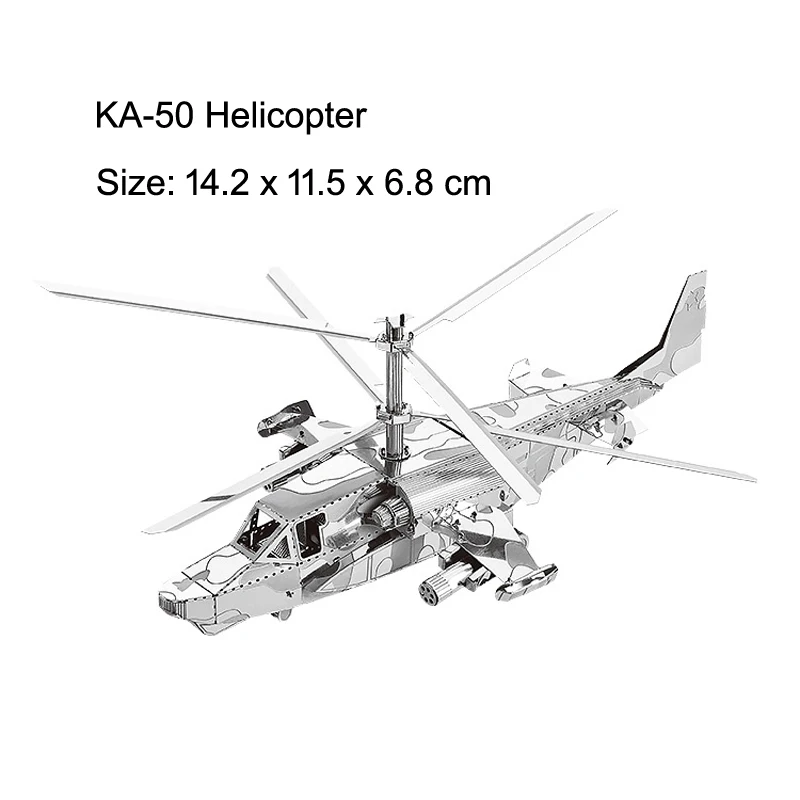 Máy Bay Chiến Đấu 3D Kim Loại Xếp Hình KA-50 Trực Thăng UFO Không Quân J-10B Bộ Dụng Cụ Mô Hình Lắp Ráp Ghép Tặng Đồ Chơi Cho Trẻ Em