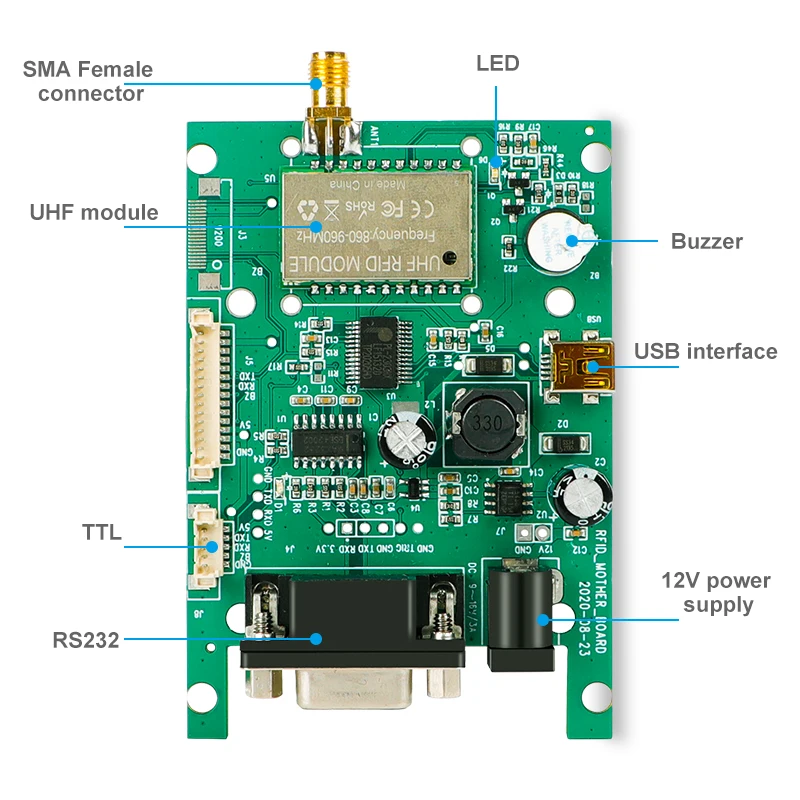 UHF RFID keramische antenne 860-960 mhz Lezer Schrijver UHF RFID Development Kit RFID-module