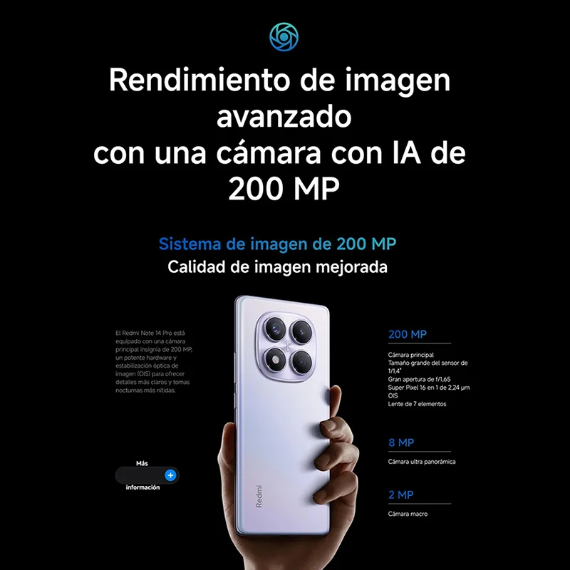 【Merk+】Xiaomi Redmi Note 14 Pro Smartphone 200MP AI Camera Helio G100-Ultra 6.67" 120Hz AMOLED Display 5500mAh Batterij