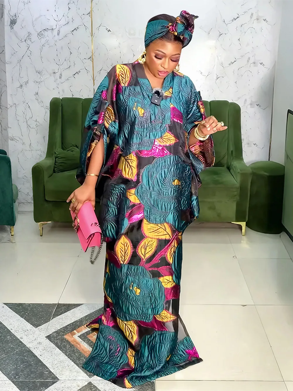 Eleganckie afrykańskie sukienki dla kobiet moda muzułmańska Boubou Abayas szata Dashiki Ankara koronkowe stroje suknia wieczorowa Kaftan Maxi Dress