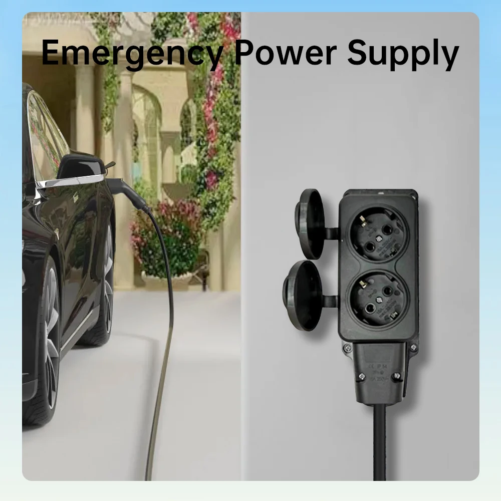 Acodo 電気自動車放電器機器ケーブル 3 メートル Type2 GBT 3.5KW 16A 250V EU ソケット電気自動車側 V2L BYD テスラ