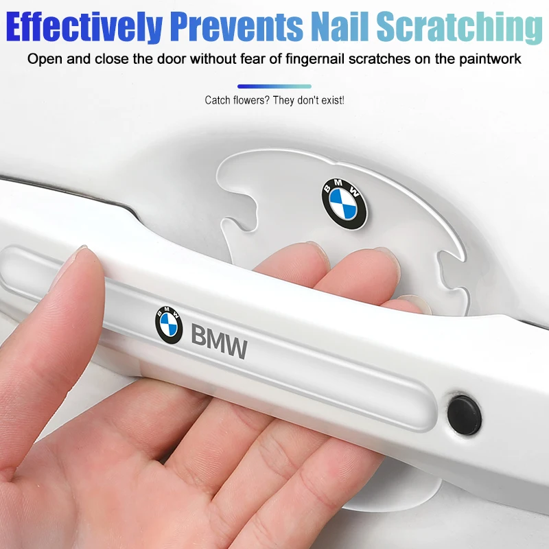 Pegatinas protectoras transparentes para manija de puerta de coche, para BMW 1 2 3 4 5 6 7 Series X1 X3 X4 X5 X6 X2 X7 F10 F15 F16 F20 F30 F18 F25