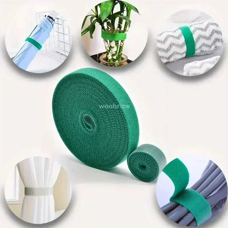 Fascetta per cavi in nylon per piante autoadesive Piante verdi regolabili Supporto per gancio Fasciatura per spago da giardino Strisce di nastro di fissaggio riutilizzabili