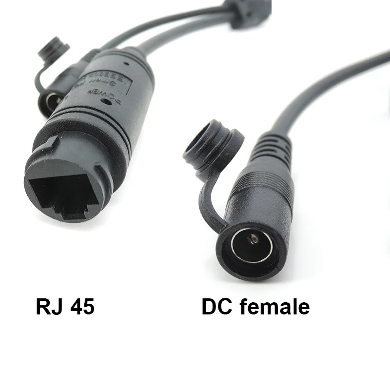9 ピンコア 48 V に 12 V PoE ネットワーク電源ケーブル DC オーディオ IP カメラ RJ45 分割線防水カバー PoE モジュール CCTV IP カメラ用