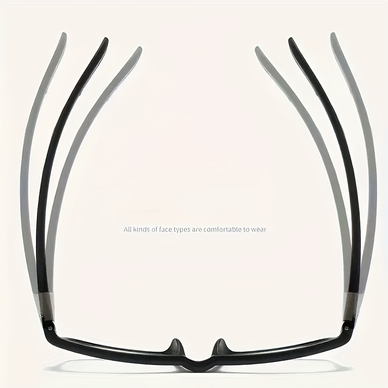 3 Pairs of Unisex Sports Reading Glasses Rectangular Frame Anti Blue Light Comfortable Reading Glasses for Elderly People