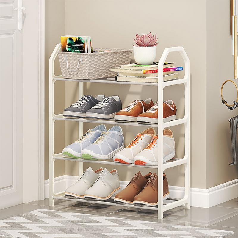4 Tier Shoe Storage Shelf Shoe Organizer Storage Space Saver Free Standing Shoe Shelf Storage Organizer Large Capacity Organizer