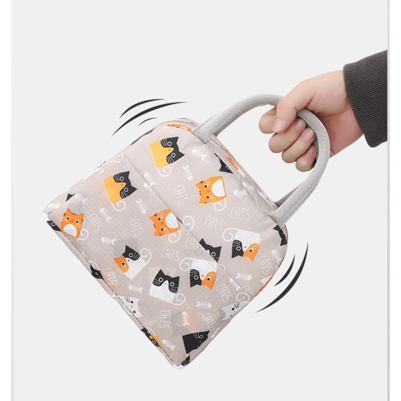 Borsa Bento portatile Borsa per il pranzo in stile cartone animato Borsa isolata Borsa per il pranzo di grande capacità Borsa per il pranzo per impiegati