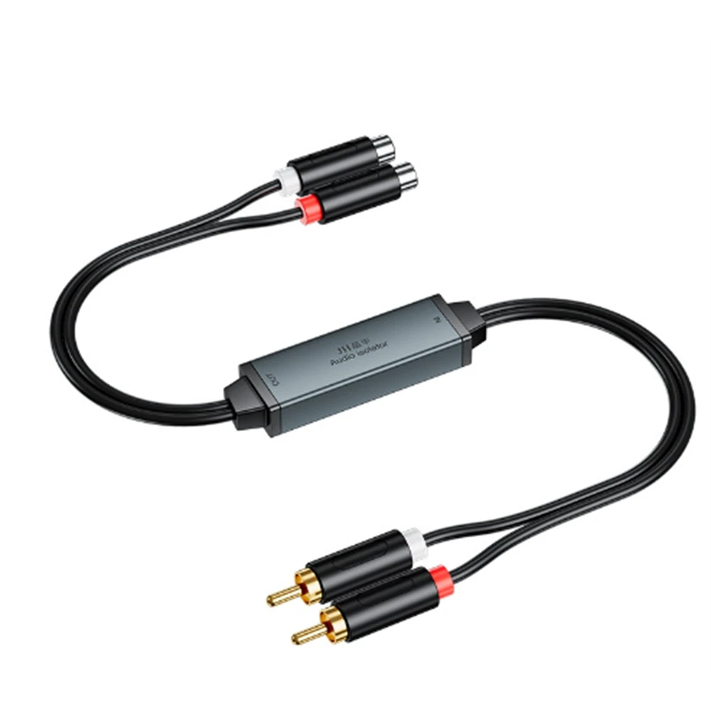 AV100C für RCA Audio Isolator Common Ground Noise Filter 3,5mm Anti-Interferenz Noise Canceller Car Audio Home Stereo XY
