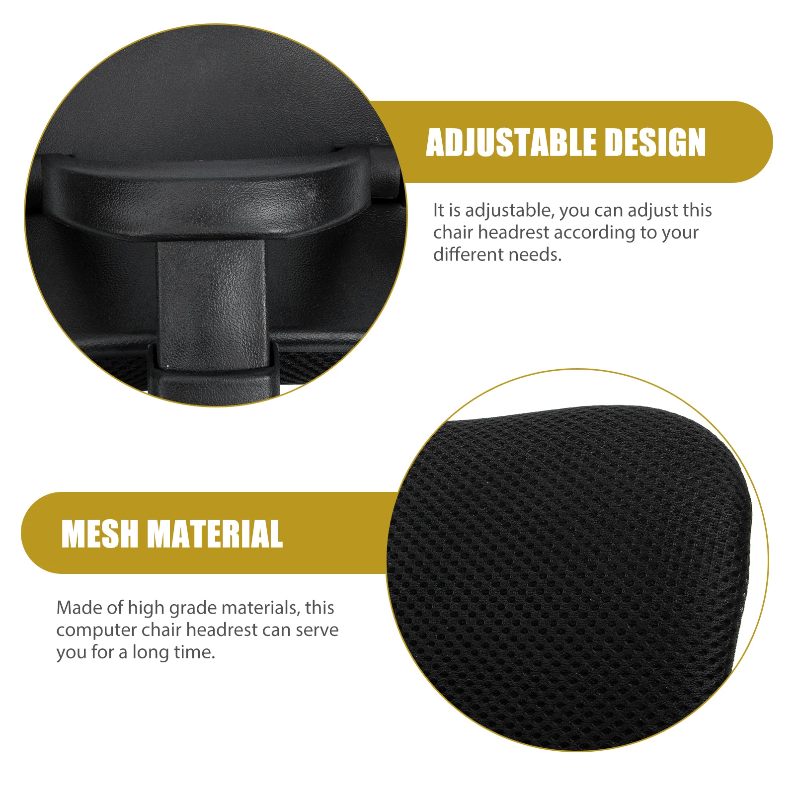 Office Chair Headrest Adjustable Computer Chair Headrest Computer Cushion Rest Retrofit Lift Neck Pillow Swivel Mesh Headrest