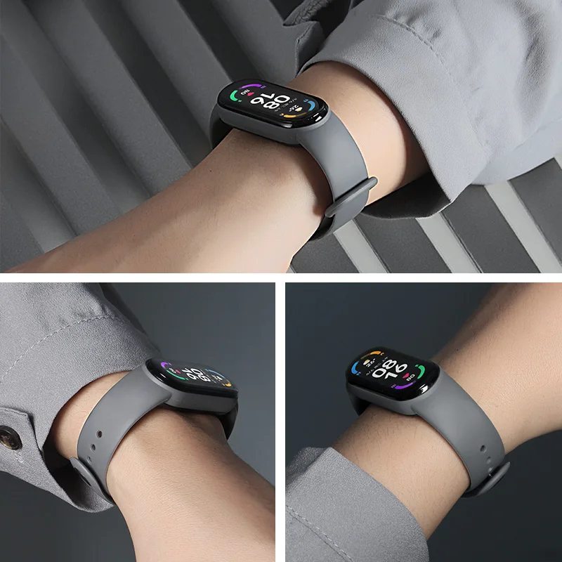 Bracelet en Silicone officiel pour Xiaomi Mi Band 4 5 6 7, montre de Sport, Miband4 miband7 Correa Mi band 3 4 5 6 7 bandes