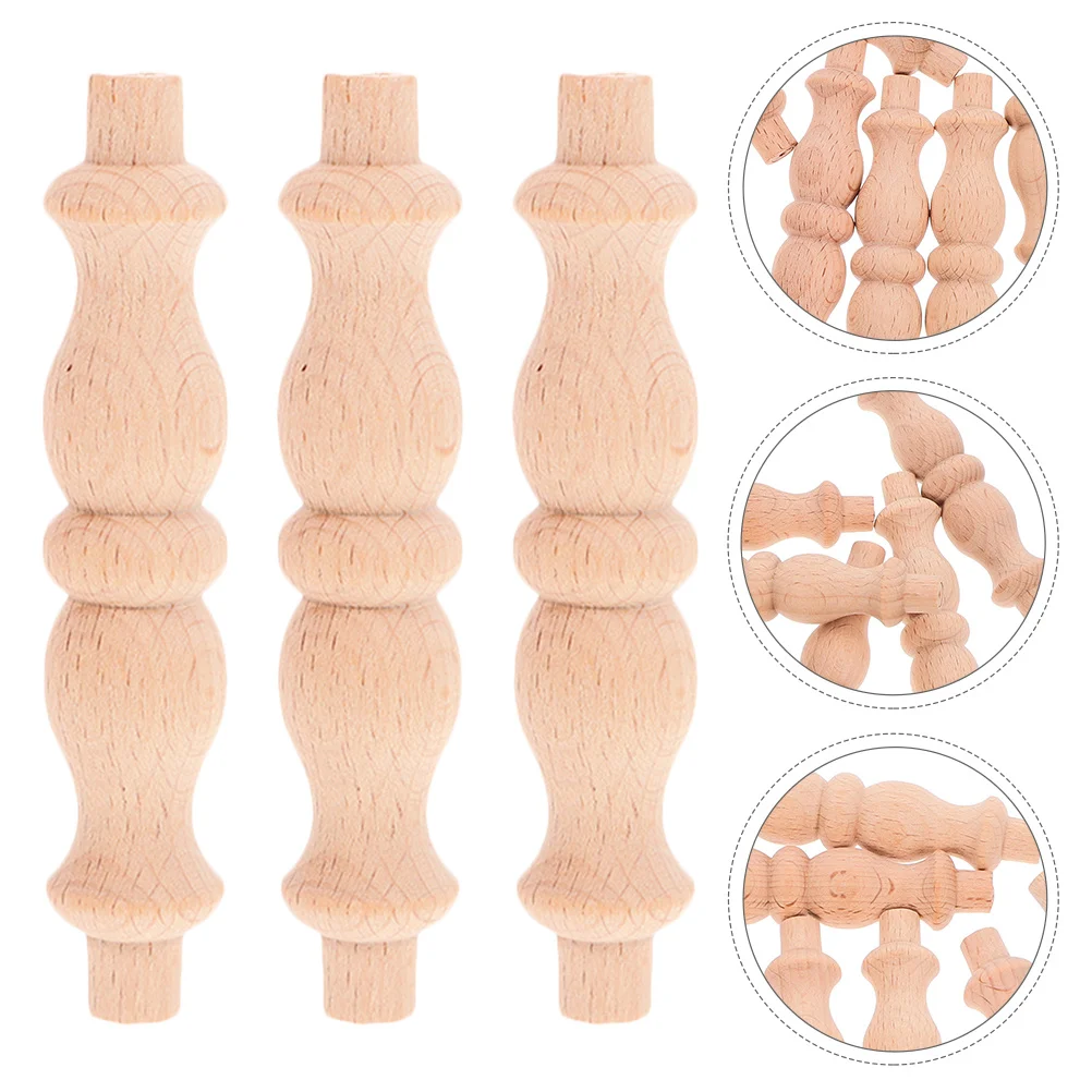 Decoración de pilar de calabaza para gabinete de vino, husillos de madera sin terminar para barandillas de muebles, balaustre artístico artesanal Natural, 12 Uds.