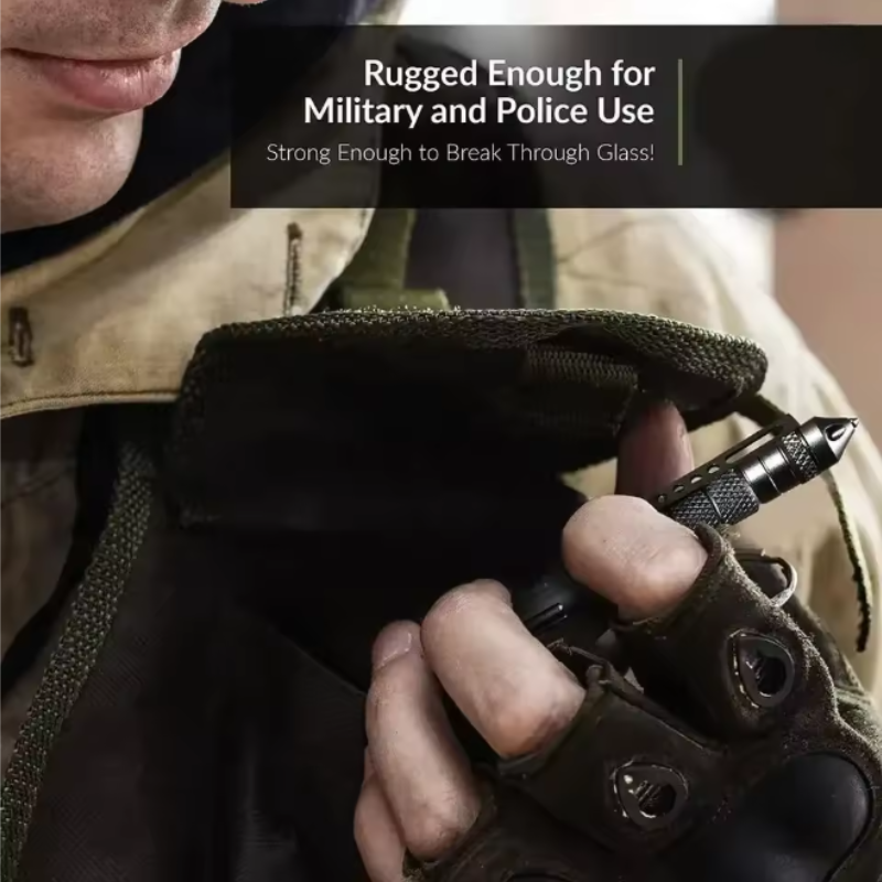 Penna tattica multifunzionale Autodifesa Antiscivolo Strumento di sopravvivenza di emergenza Rompivetro Acciaio al tungsteno Fuga di salvataggio all'aperto