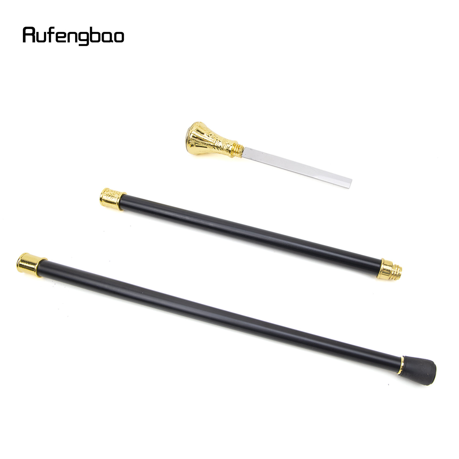 Ouro de luxo cabeça lobo totem alívio bengala com placa escondida auto defesa moda cana placa cosplay crosier vara 93cm