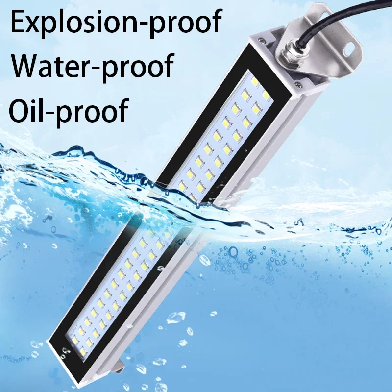 AC 100-230 В фонари для станков с ЧПУ IP67 водонепроницаемый маслостойкий взрывозащищенный для токарного станка фрезерный шлифовальный станок мастерская удлинить горячий