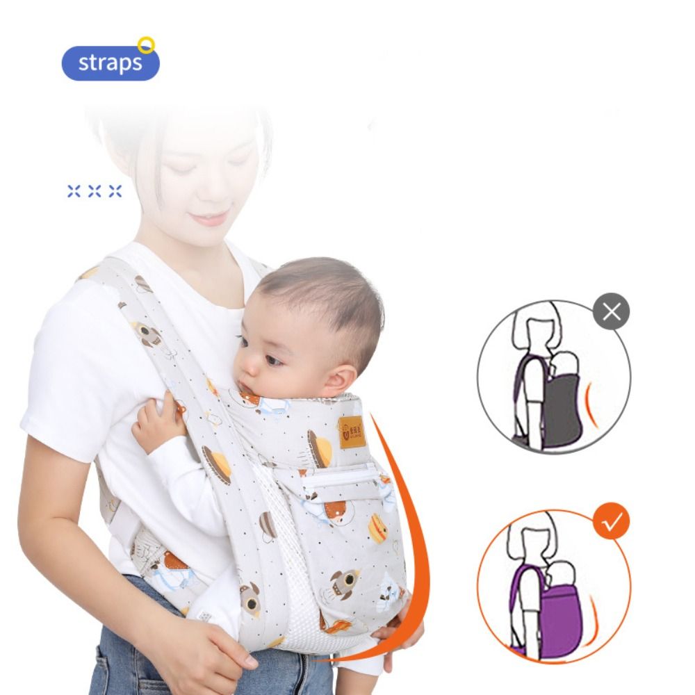 Labor-saving Baby Sling Wrap Adjustable Hands-free Kids Carrier Belt Multifunctional Breathable Newborn Travel Backpack Baby