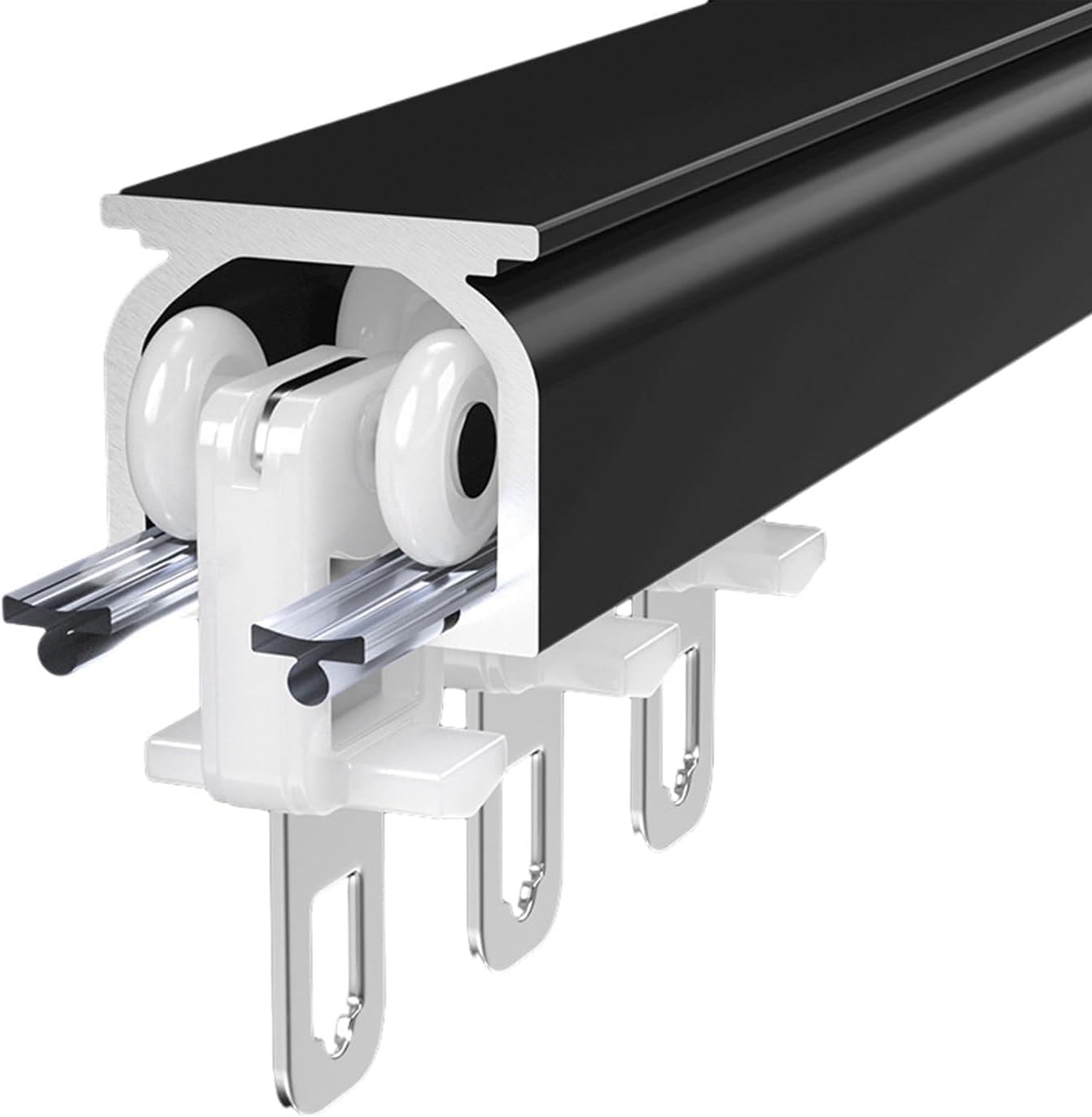 y resistente, montaje en techo o pared para separadores de habitaciones y cortinas