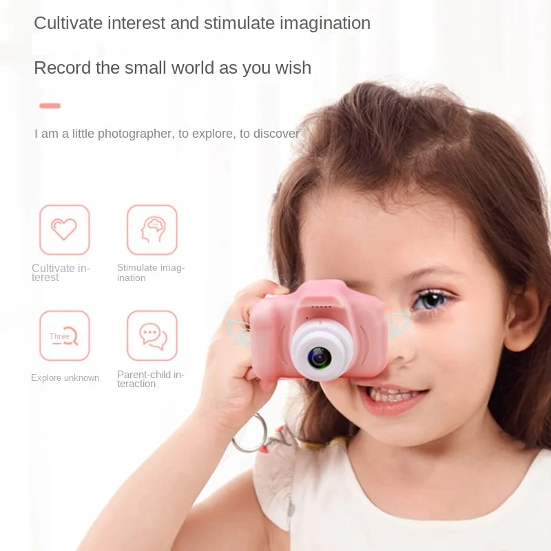 ใหม่ Mini เด็กกล้อง 2 นิ้วสีกลางแจ้งการถ่ายภาพของเล่นกล้อง SLR ของเล่นเด็กของขวัญ HD กล้องวิดีโอของเล่น
