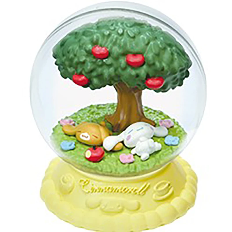 RE-MENT Candy Toy Miniature Scene Display Sanrio Character Cinnamoroll Glass Container Happy Time Action Figure Table Decoration