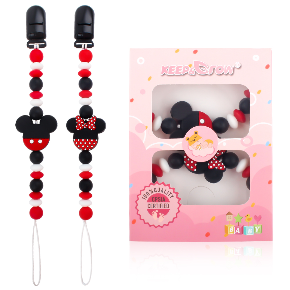 Clip de silicona para chupete de bebé, cadena, soporte para pezones, Clips sin BPA, cadena de dentición para bebés, regalos de juguete para accesorios bonitos para bebé