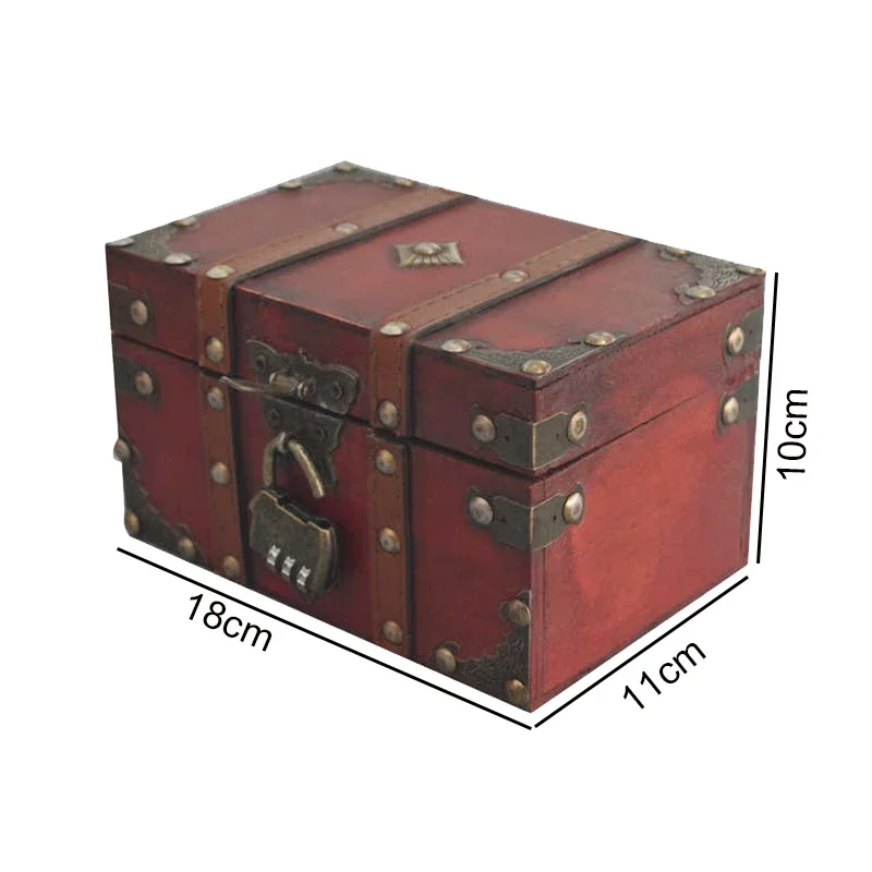 Vintage Storage Cassette Lock Code Storage Treasure Chest Desktop Jewelry Privacy Large Capacity Sorting Box