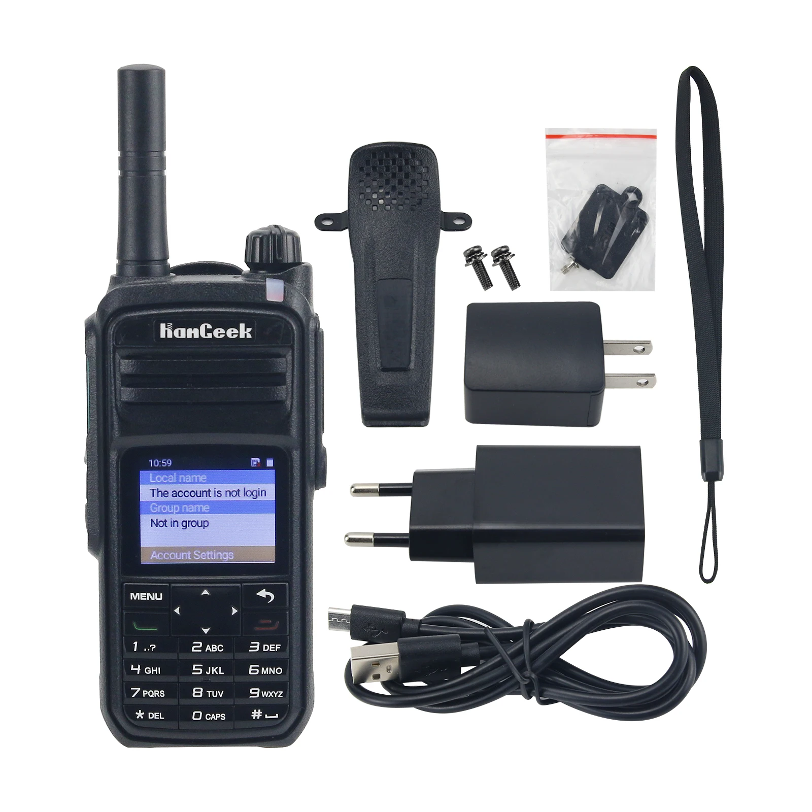 Hamgeek q168 4g poc radio 5000km gps walkie talkie wifi bluetooth handheld transceiver für zello
