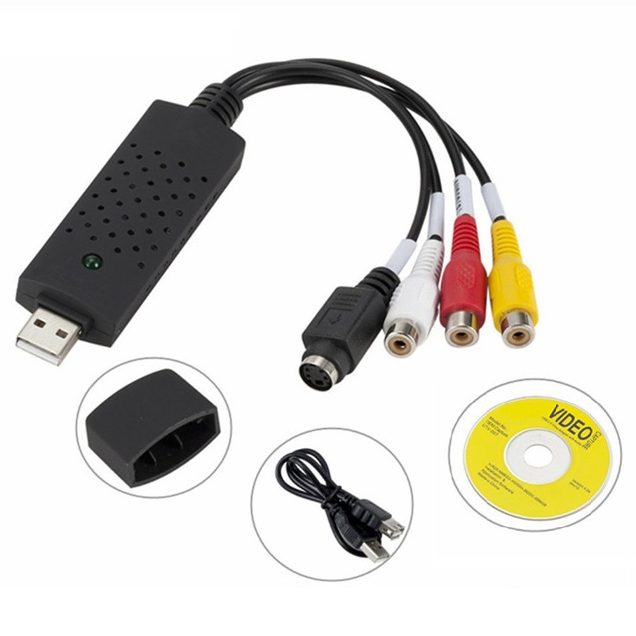 Карта захвата видео USB Easy Cap VHS VCR Mini DV Hi8 DVD в цифровой преобразователь RCA/S-видео в USB 2.0 Захват аудио-видео записей