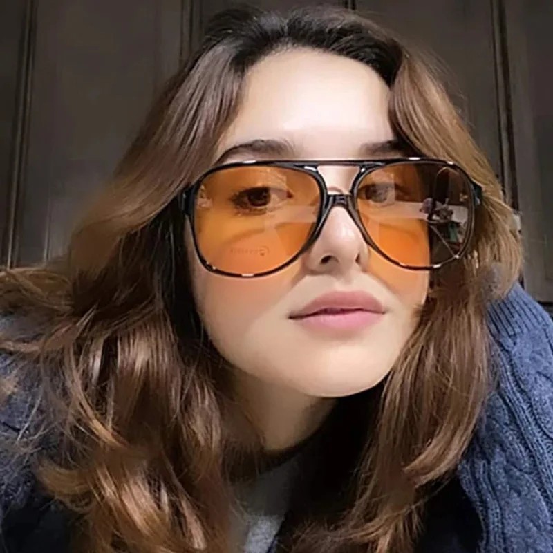 Cool & Ku 빈티지 대형 선글라스, 여성 패션 브랜드, 빅 프레임 선글라스, 항공 선글라스