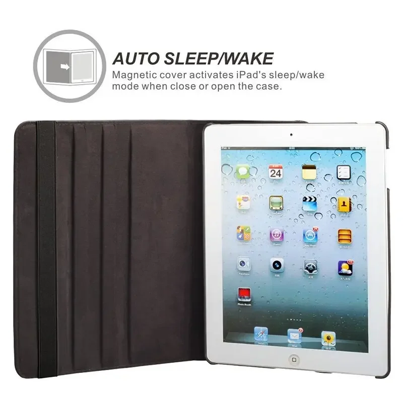 Cubierta de tableta giratoria de 360 grados para iPad 2 3 4 Air 1 2 3 4 5 10.9 Pro 11 2022 9.7 5th 6th 10.2 7th 8th 9th 10 10th Casos de la cubierta