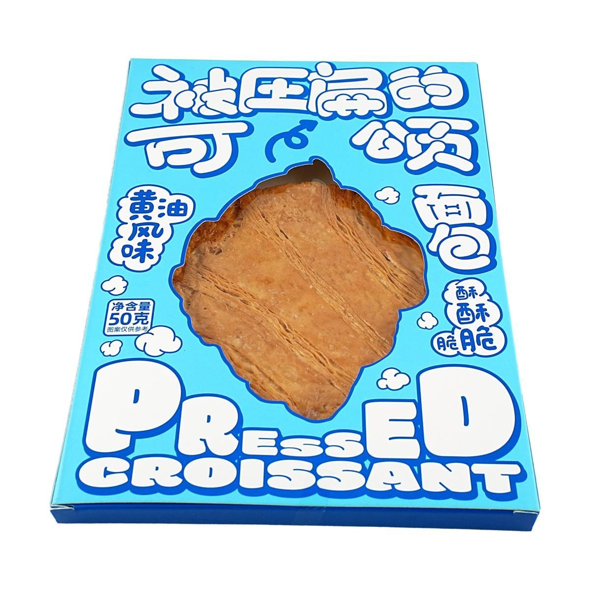 [8Packs] BUERQINGSHU Flattened Croissant Original Butter Flavor, 1.76 oz*8Packs