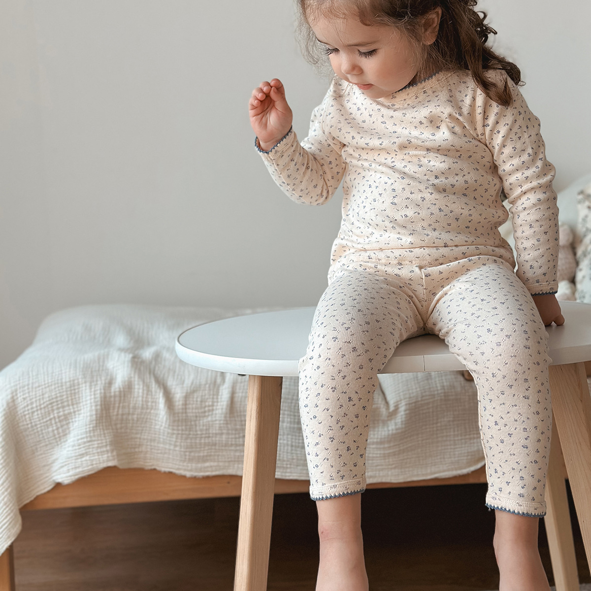 Conjunto de ropa para niño pequeño de 1 a 6T, camiseta de manga larga de algodón 100% de verano, traje de pantalón superior, ropa de casa elástica, conjunto de pijamas de 2 uds.