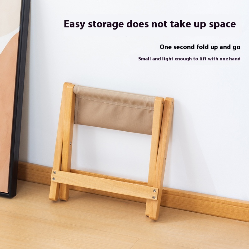 Silla para acampar al aire libre, taburete portátil, silla de pesca Matzah, arte de Picnic, taburetes pequeños plegables de ocio de madera de haya cruda