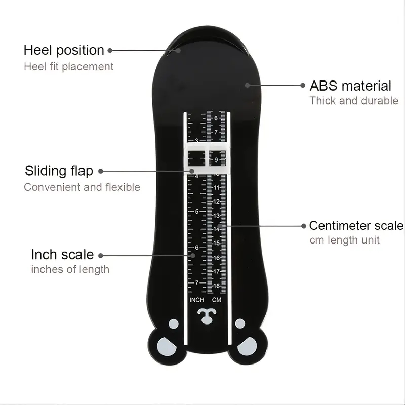 Dispositif de mesure du pied pour enfants, jauge de mesure de la longueur du pied, mesureur de chaussures pour nourrissons, règle de mesure de la taille des chaussures pour tout-petits