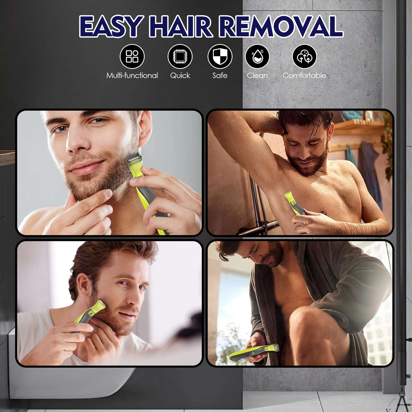 4 Uds peine hombres Manual afeitadora de barba hoja de repuesto para Philips OneBlade maquinilla de afeitar hombres recortadora de barba cuchillas accesorios de repuesto