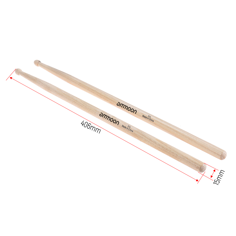 ammoon 3/12 Paar 5A Holz Drumsticks Drum Sticks Fraxinus Mandshurica Holz Drum Set Drum Percussion Instrument Zubehör