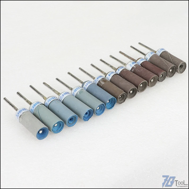 5 個-13 個グリット 180 に 7000 サンドペーパーバーサンドペーパーロータリーカッター 2.35 ミリメートルシャンクロッド研磨グラインダー Rotay ツールアクセサリー